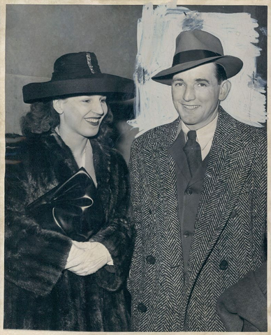 Sid Abel & wife Gloria in 1946 - Detroit Red Wings