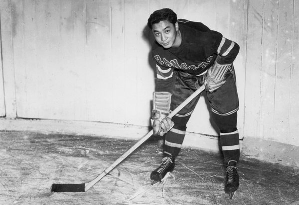 1st Asian in NHL - Larry Kwong  New York Rangers  March 13, 1948