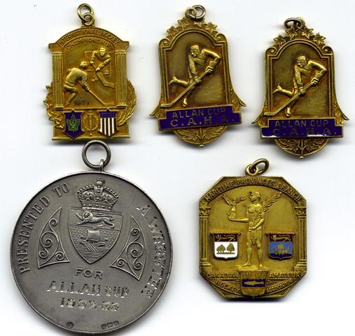 Moncton Hawks Aubrey Webster - Allan Cup Gold Medals 1933 & 1934