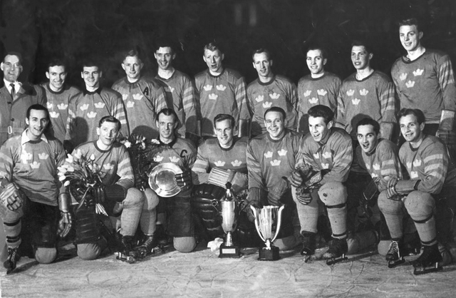 Sweden National Team Tre Kronor  World Ice Hockey Champions 1953
