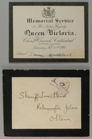 Queen Victoria Memorial Service Reservation Card - 1901