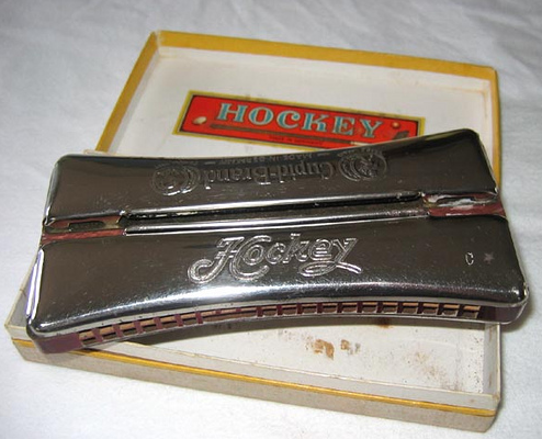 Hockey Harmonica - Cupid Brand - Vintage Harmonica