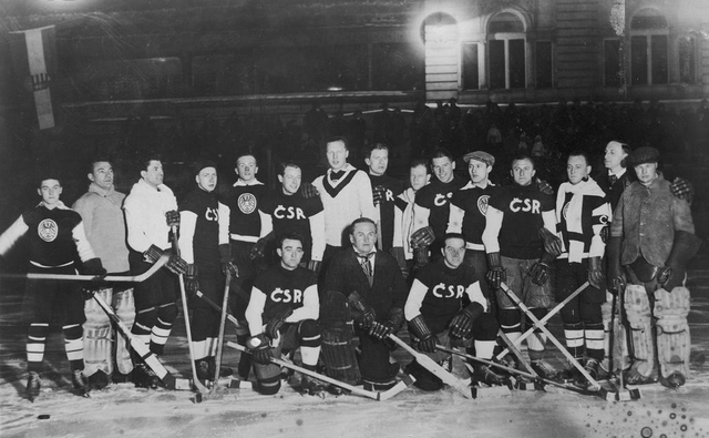 Czechoslovakia & Poland Hockey Teams  European Championship 1929