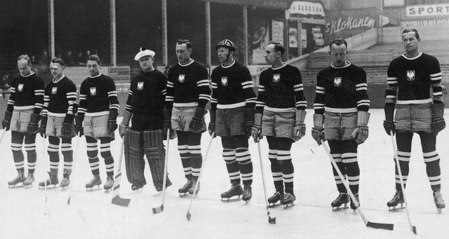 Poland Men's National Ice Hockey Team in Prague 1938