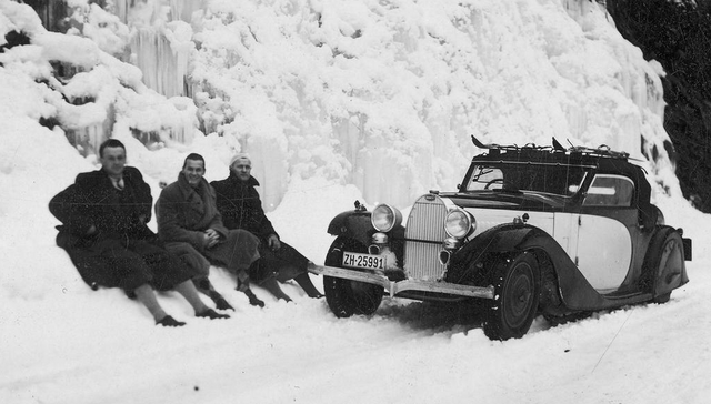 Polish Ice Hockey Players Rest During Drive to Prague 1938