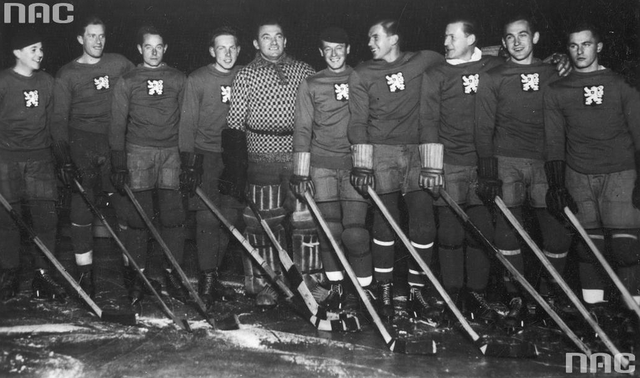 Belgium Ice Hockey Team at World Championships in Prague 1933