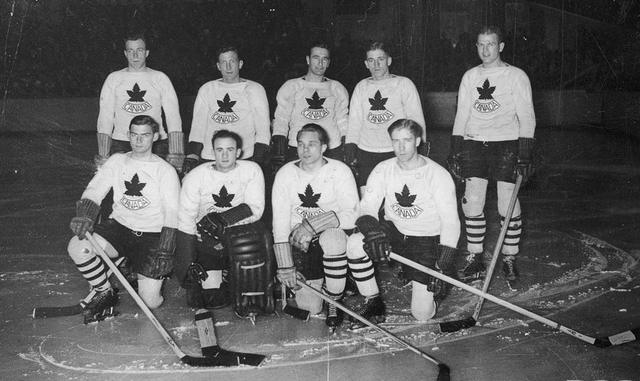 Team Canada Ice Hockey Team in Berlin, Germany 1936