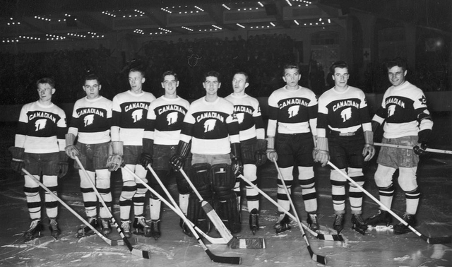 Team Canada in Alternate Jerseys - Berlin Hockey Tournament 1936