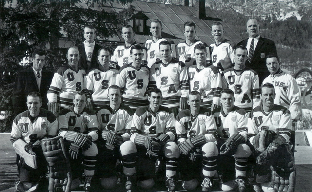 1956 USA Men's Olympic Ice Hockey Team - Silver Medal Winners