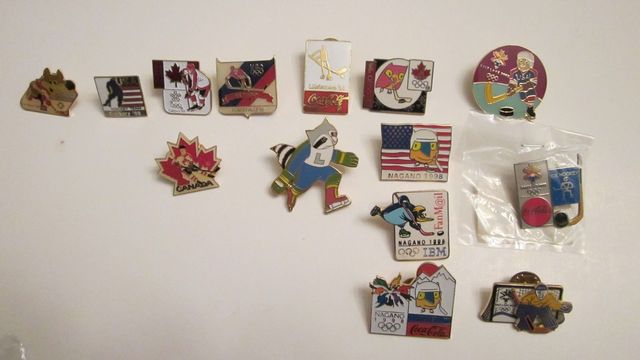 Olympic Ice Hockey Pins 1988, 1992, 1994, 1998 & 2002