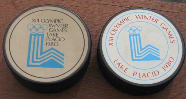 1980 Lake Placid Winter Olympic Games Hockey Pucks