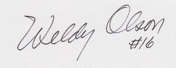 Weldon Olson Autograph - 1960 Olympic Hockey Gold Medal Winner