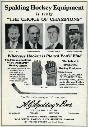 Spalding Hockey Equipment Ad - 1933 A.G. Spalding & Bros.