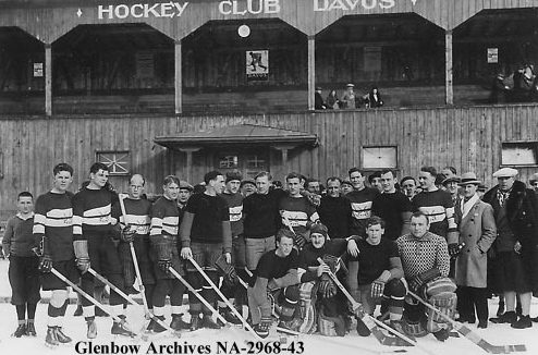 Oxford University and Czechoslovakia Hockey Teams in Davos 1932
