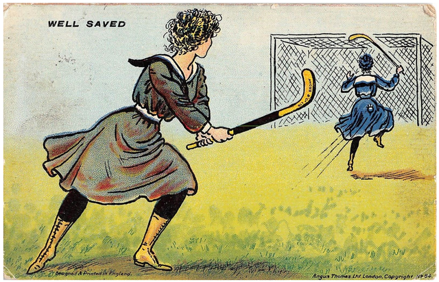 Antique Field Hockey Postcard 1910 - Well Saved