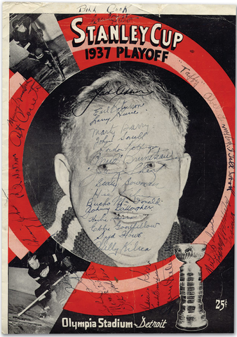 1937 Stanley Cup Finals Hockey Program - Autographed