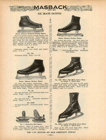 Nestor Johnson Hockey Skates Ad - 1936