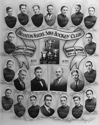 Brandon Native Sons - Turnbull Cup Champions 1933