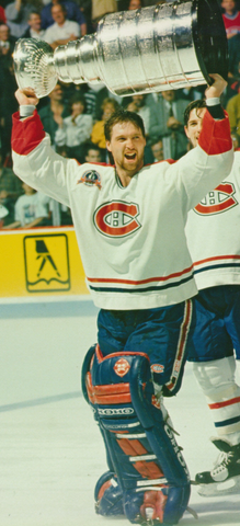 Patrick Roy Hoisting The Stanley Cup in 1993 - "Saint Patrick"