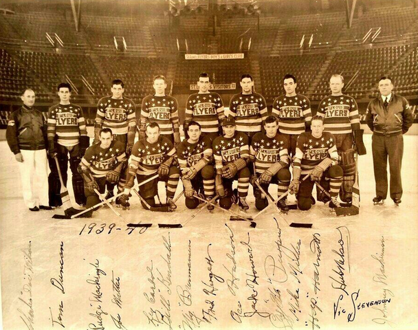St. Louis Flyers Team Photo 1940 - Autographed