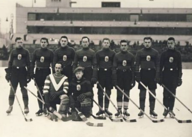 First Latvian National Team to Play in an IIHF competition 1933
