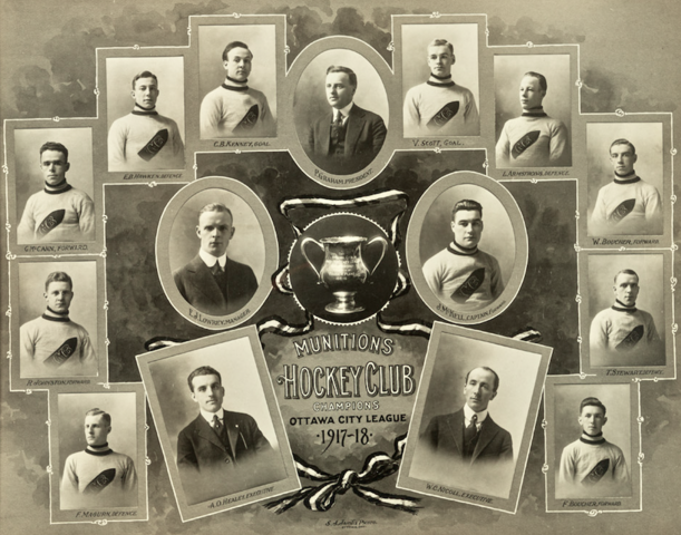 Ottawa Munitions Hockey Club - Ottawa City League Champions 1918