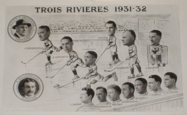 Trois Rivieres Black Foxes Hockey Team 1931