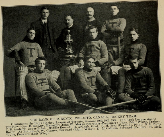 Bank of Toronto Hockey Team - Bank Hockey League Champions 1904