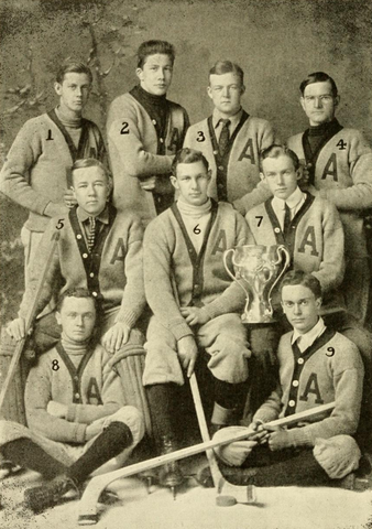 Arlington High School Hockey Team - Massachusetts Champions 1908