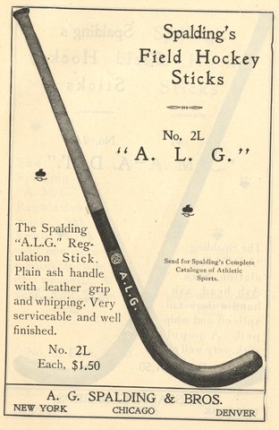 Spalding Field Hockey Stick - Model A.L.G. 1902