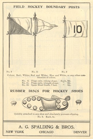 Spalding Field Hockey Boundary Posts and Flags 1902