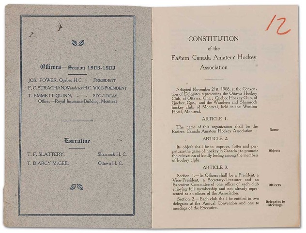 Hockey Constitution 1908