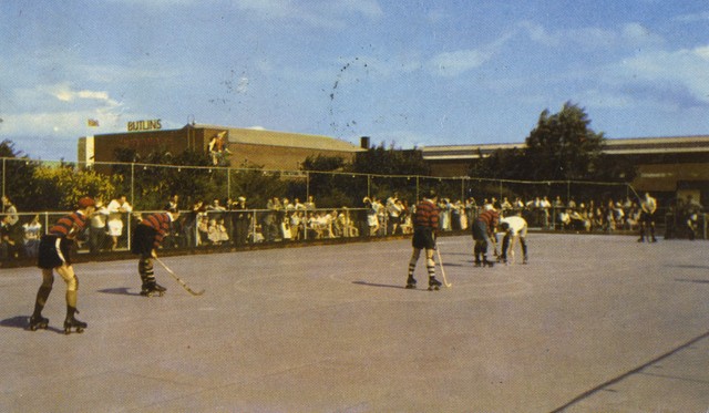 Rink Hockey /  Roller Hockey Game at Butlins Holiday Camp 1958