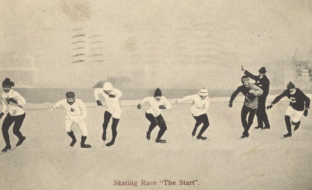 The Start of a Skating Race at the MAAA Grounds in Montreal 1906