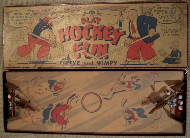 Popeye and Wimpy Hockey with Olive Oyl and Swee'Pea - 1935