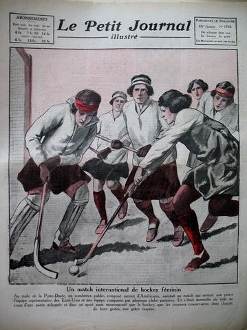 Le Petit Journal - France vs USA Women's Field Hockey 1924