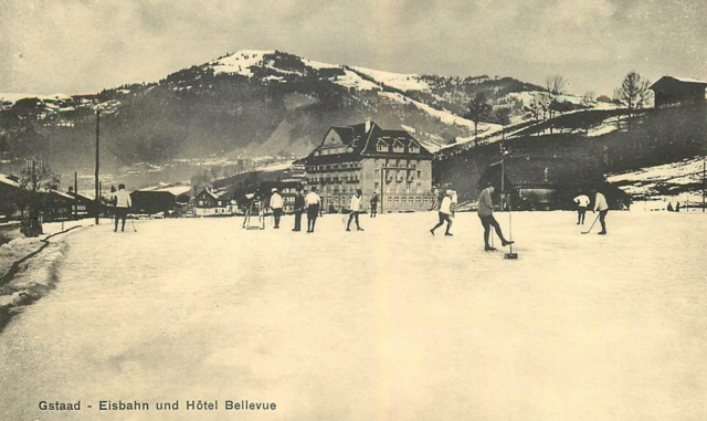 Le Grand Bellevue Hotel - Gstaad - Ice Rink / Eisbahn 1920