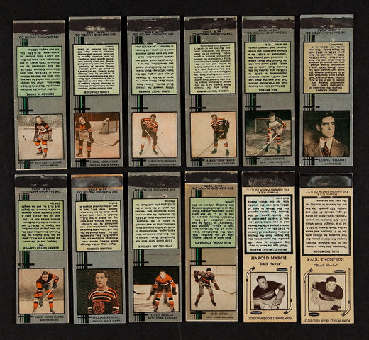 Diamond Matchbooks Hockey Collection 1935