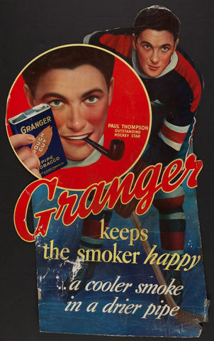 New York Rangers Paul Thompson Ad for Granger Tobacco 1930s
