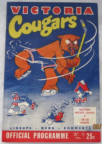 Victoria Cougars Program Cover 1957