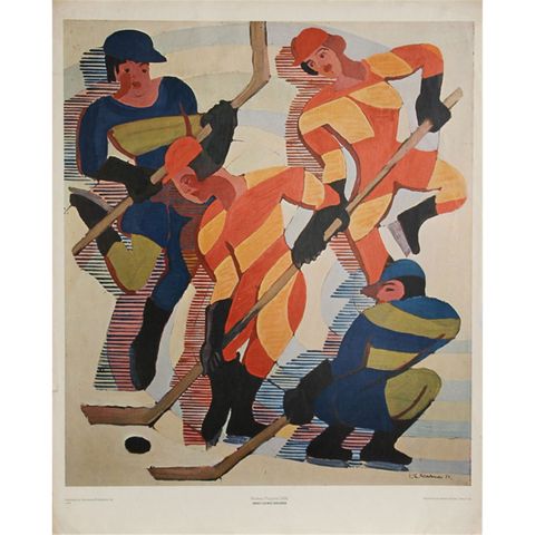 Hockey Players by Ernst Ludwig Kirchner - Women's Ice Hockey