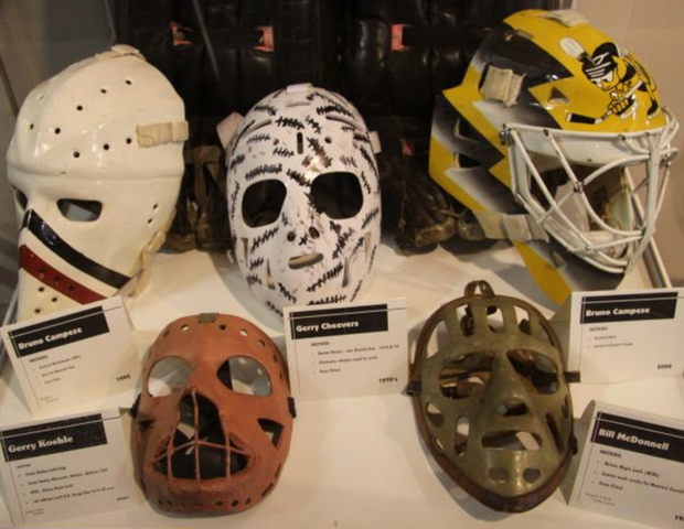 Antique Goalie Masks from Nelson Sports Museum British Columbia