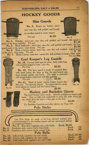 Schoverling, Daly & Gales Hockey Goods Ad 1916 - Polo Sticks