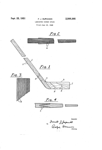 Laminated Hockey Stick Patent Lovell Hockey Stick 1948