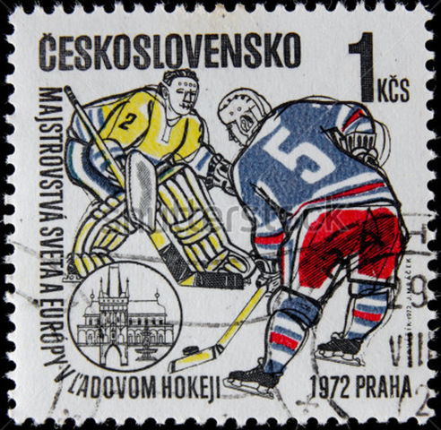 Czechoslovakia Stamp for 1972 World Ice Hockey Championships