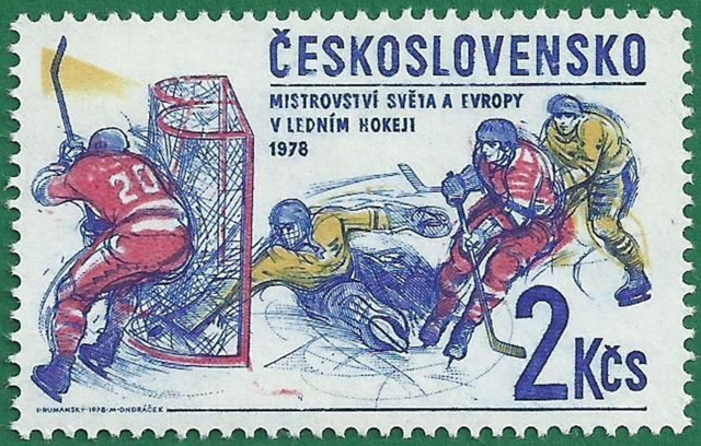 Czechoslovakia Stamp for 1978 World Ice Hockey Championships