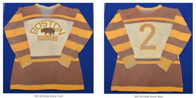 Eddie Shore Hockey Jersey 1927 to 1929 Boston Bruins