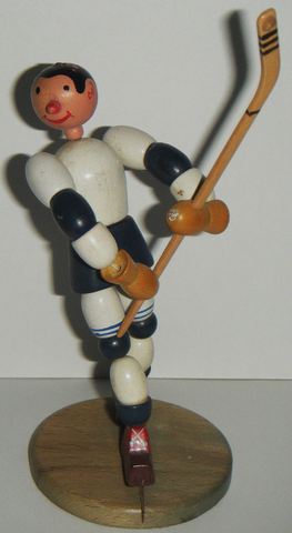 Wood Hockey Figure with Moving Parts - 1948 West Germany