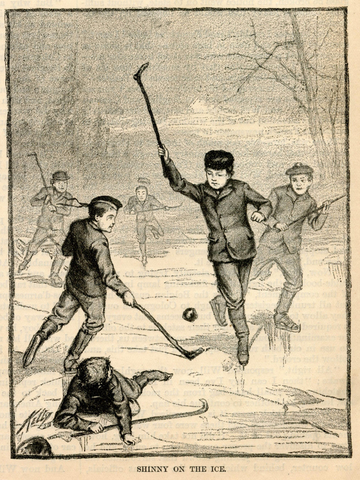 Shinny On The Ice - Harper's Young People - March 9, 1880