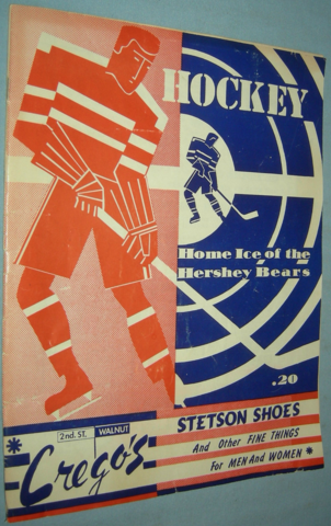 Hershey Bears Ice Hockey Program Cover 1953